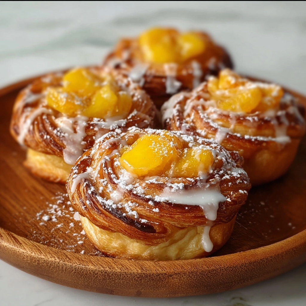 Peach Pie Cruffins Recipe - Recipe Image