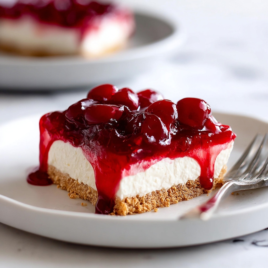 Cherry Delight No-Bake Cheesecake Recipe - Recipe Image