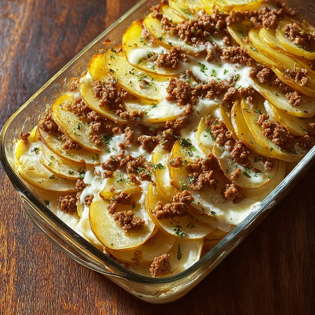 Meat & Potato Casserole Recipe - Recipe Image