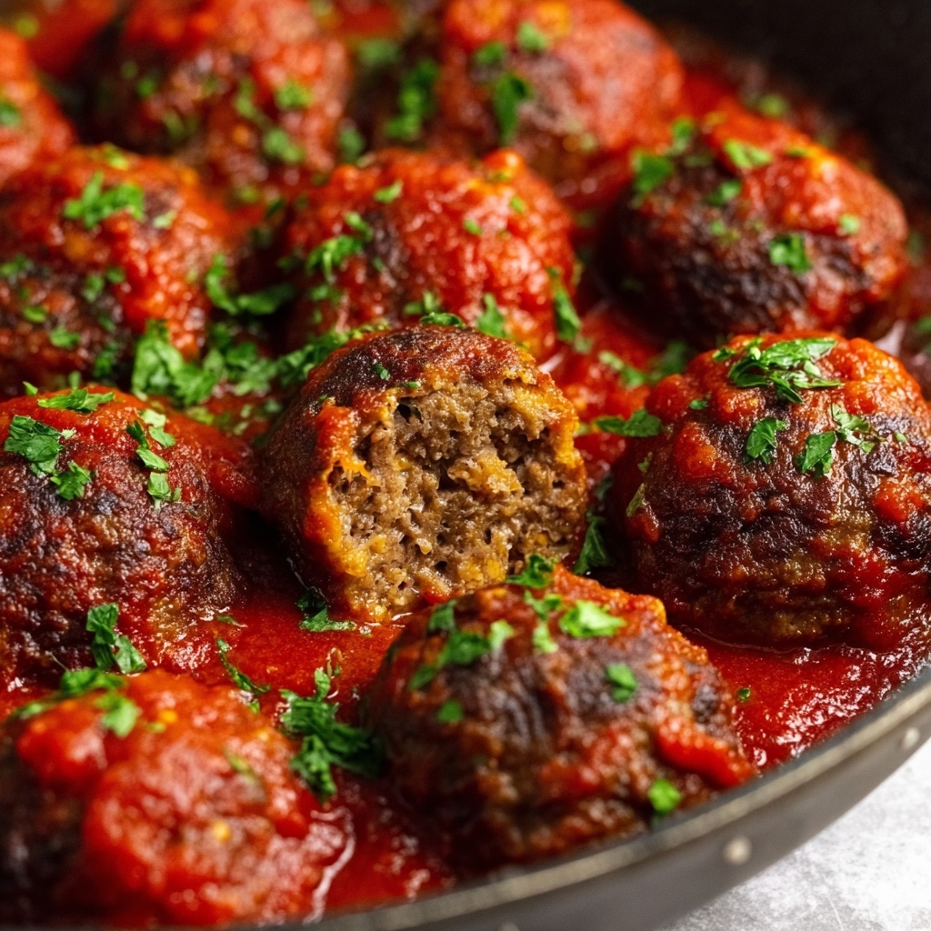 Ground Beef Meatballs in Marinara Sauce Recipe - Recipe Image