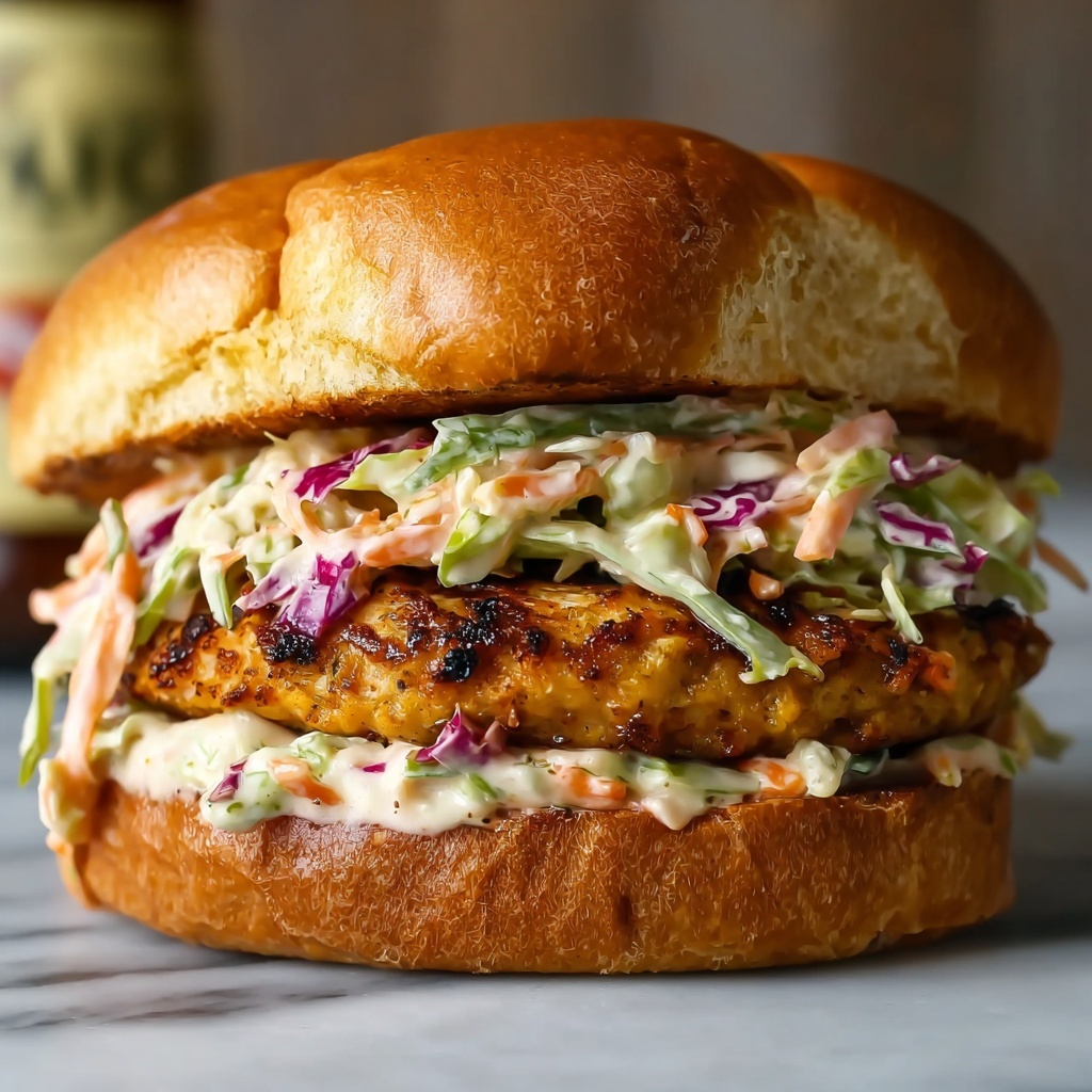 Buffalo Ranch Coleslaw Topped Chicken Sandwich Recipe - Recipe Image