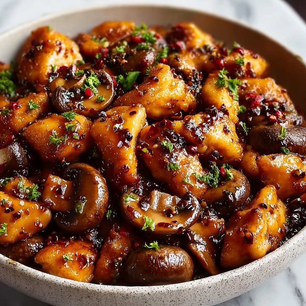 Black Pepper Chicken with Mushrooms Recipe - Recipe Image