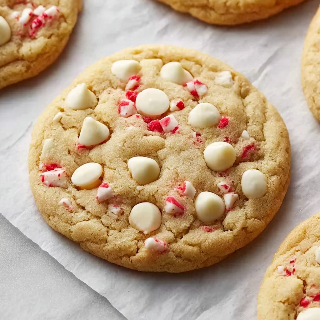 White Chocolate Candy Cane Cookies Recipe - Recipe Image