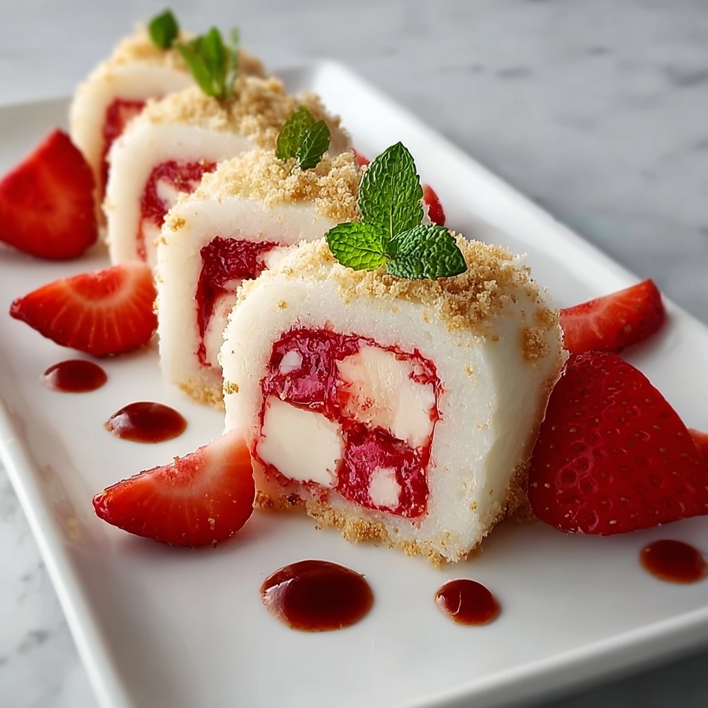 Strawberry Shortcake Cheesecake Sushi Rolls Recipe - Recipe Image