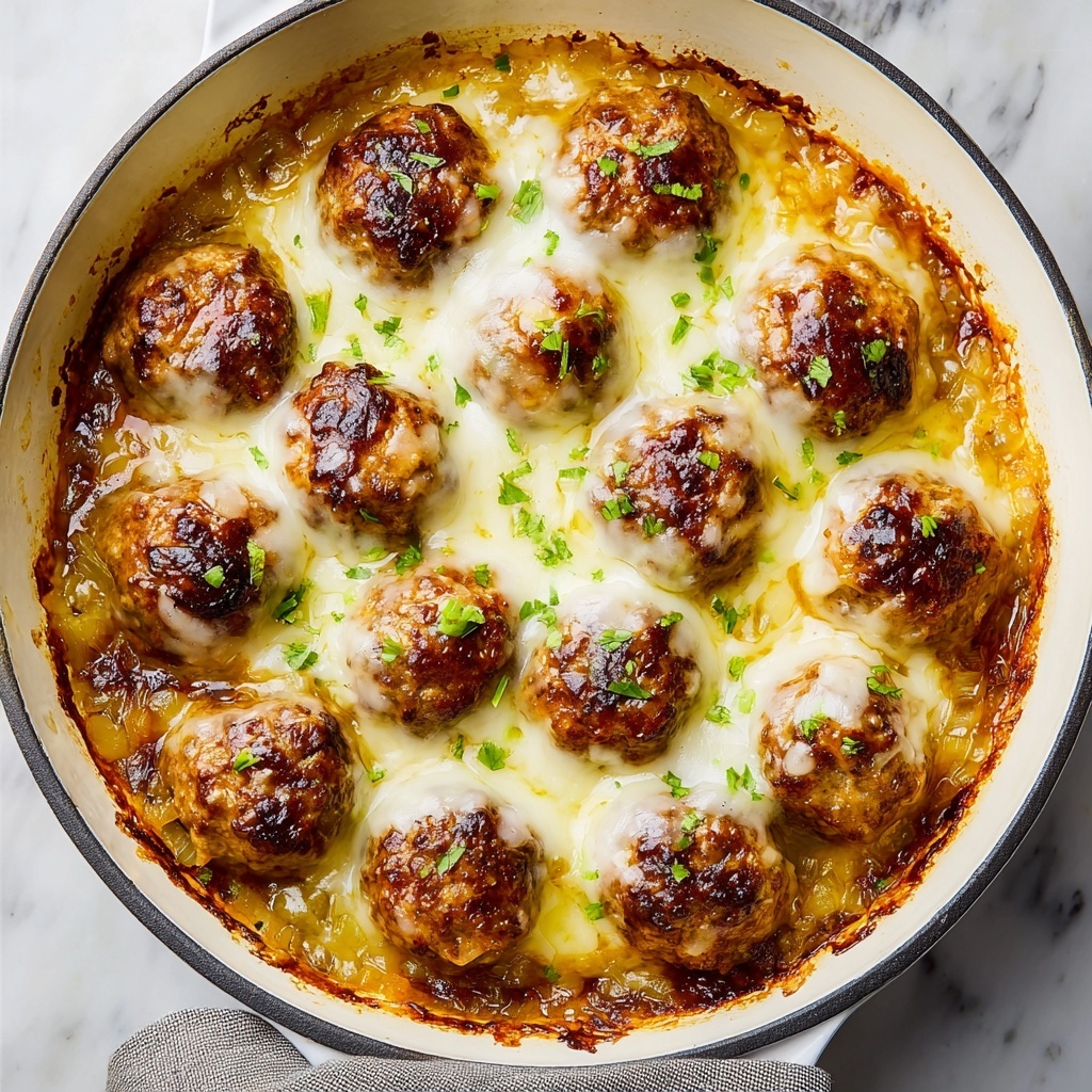French Onion Chicken Meatballs Recipe - Recipe Image