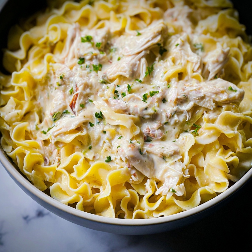 Slow Cooker Chicken and Noodles Recipe - Recipe Image