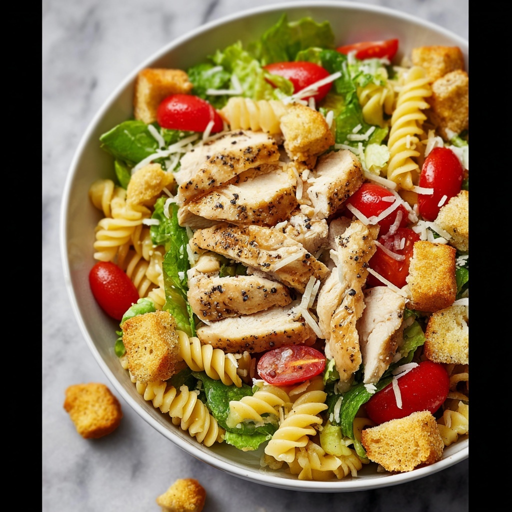 Chicken Caesar Pasta Salad Recipe - Recipe Image