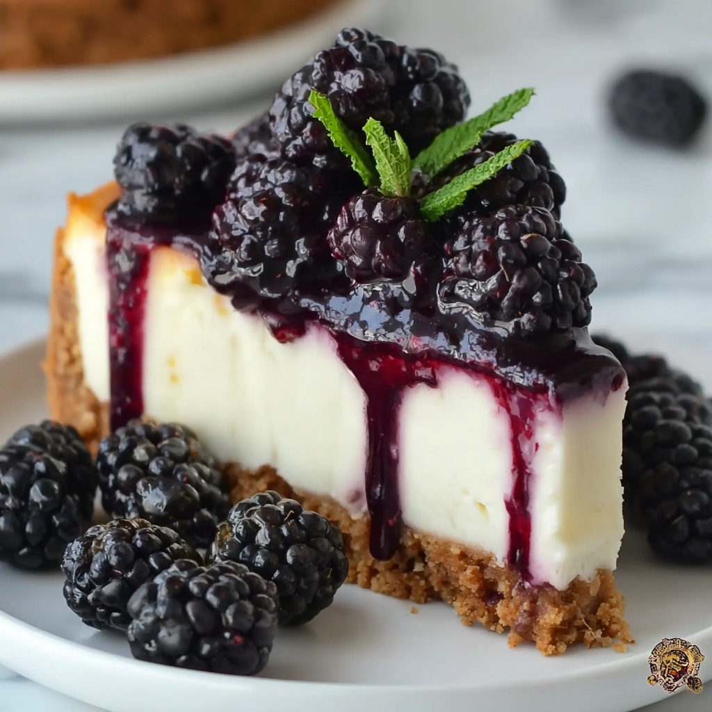 No Bake Blackberry Cheesecake Recipe - Recipe Image