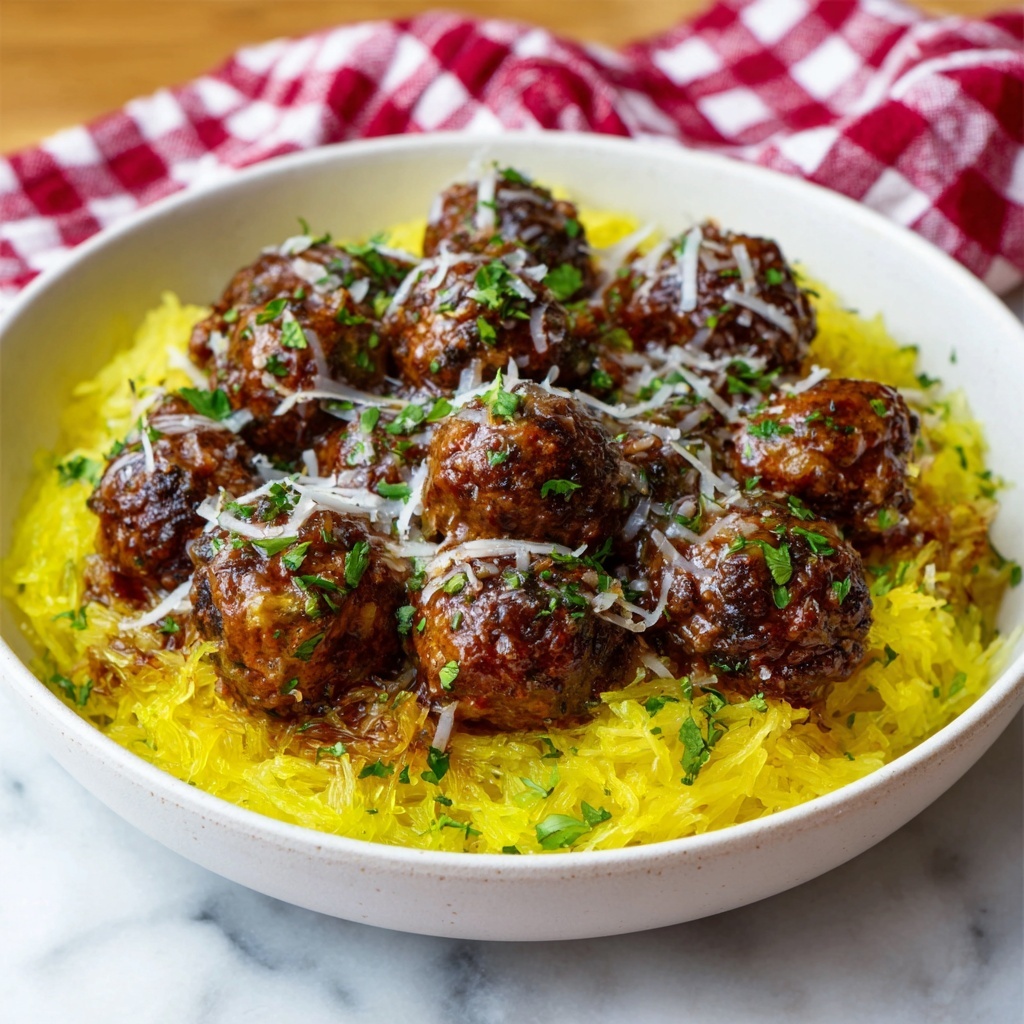 Spaghetti Squash & Meatballs: A Flavorful Delight Recipe - Recipe Image