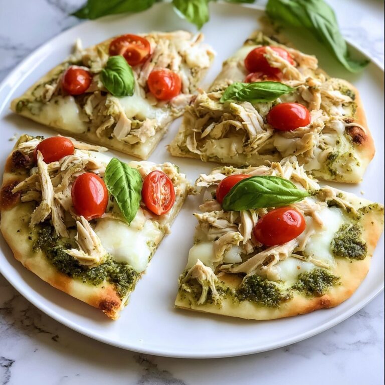Pesto Chicken Flatbread Bites: 5 Irresistible Flavor Pops Recipe