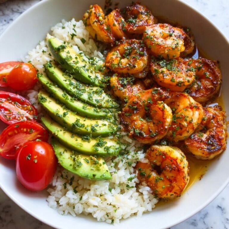 Grilled Shrimp Bowl with Creamy Garlic Sauce Recipe
