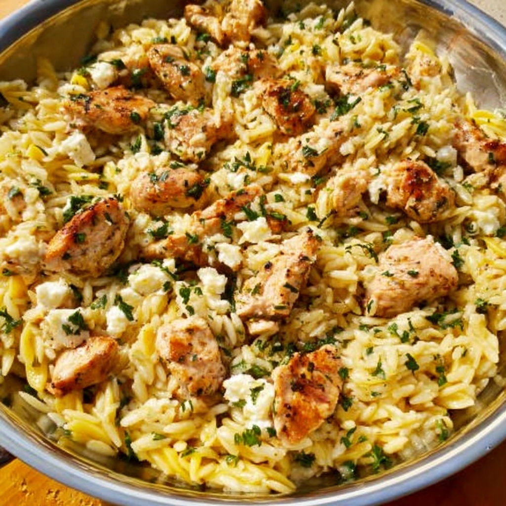 Lemon Feta Chicken Orzo: 30-Minute Flavor Explosion Recipe - Recipe Image