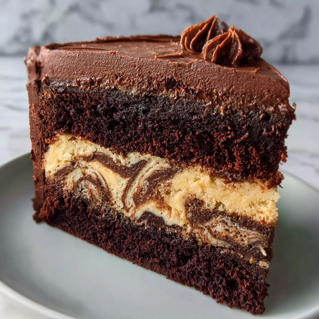 Chocolate Cake with Edible Cookie Dough Filling Bliss Recipe - Recipe Image