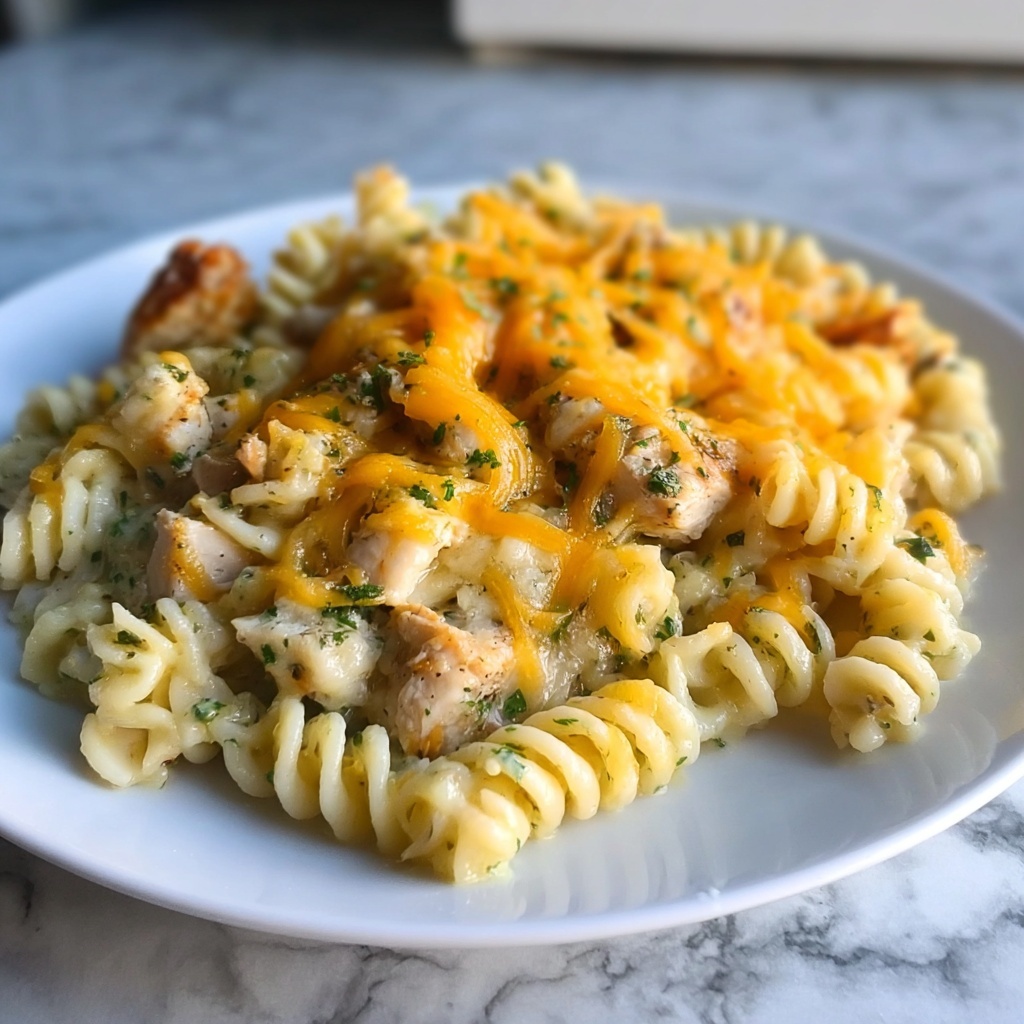 One Pot Cheddar Ranch Chicken and Sausage Rotini Bliss Recipe - Recipe Image