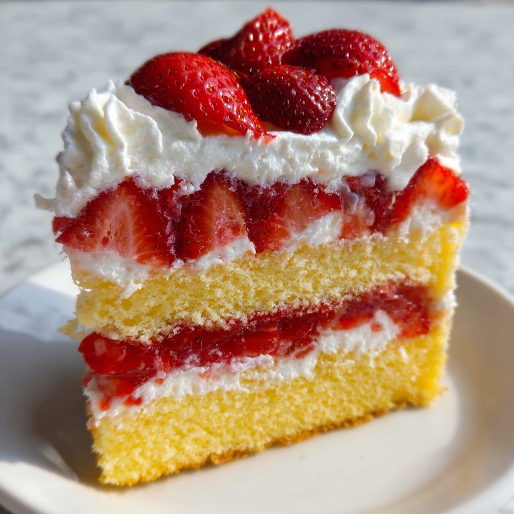 Christmas Strawberry Cake Recipe - Recipe Image