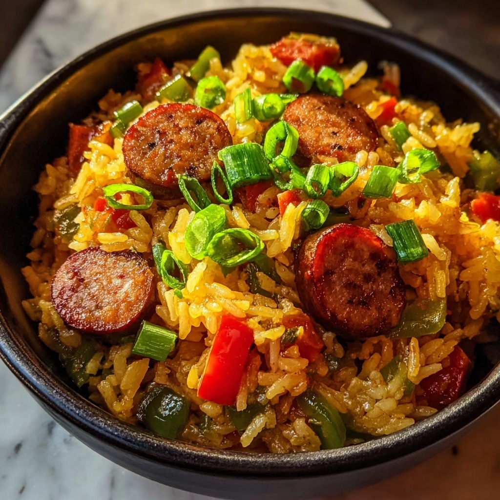 Cajun Sausage and Rice Skillet Recipe - Recipe Image