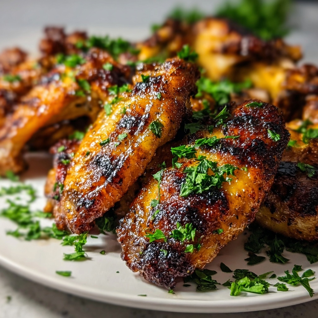 Baked Lemon Garlic Chicken Wings Recipe - Recipe Image