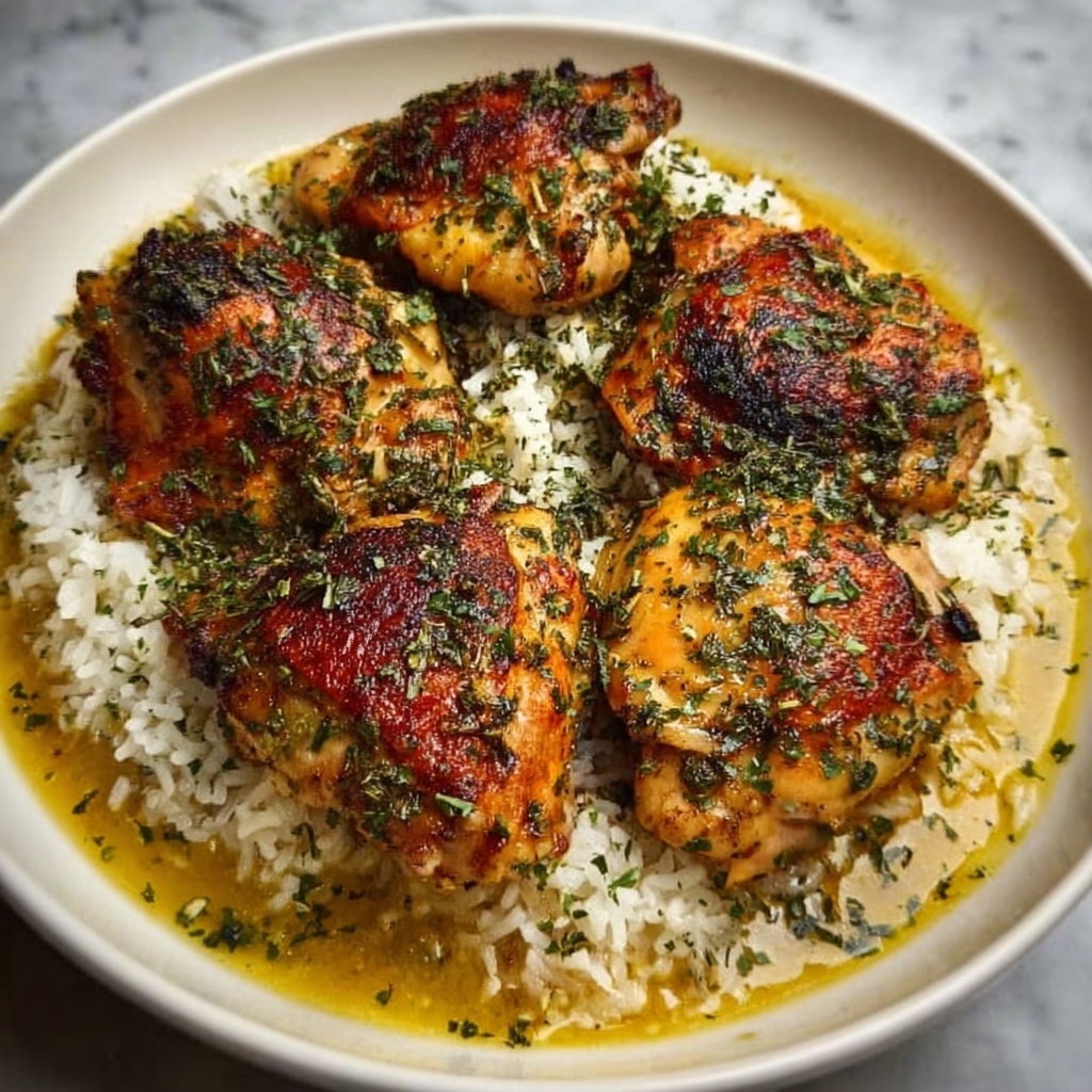 One Pot Lemon Herb Chicken and Rice Recipe - Recipe Image