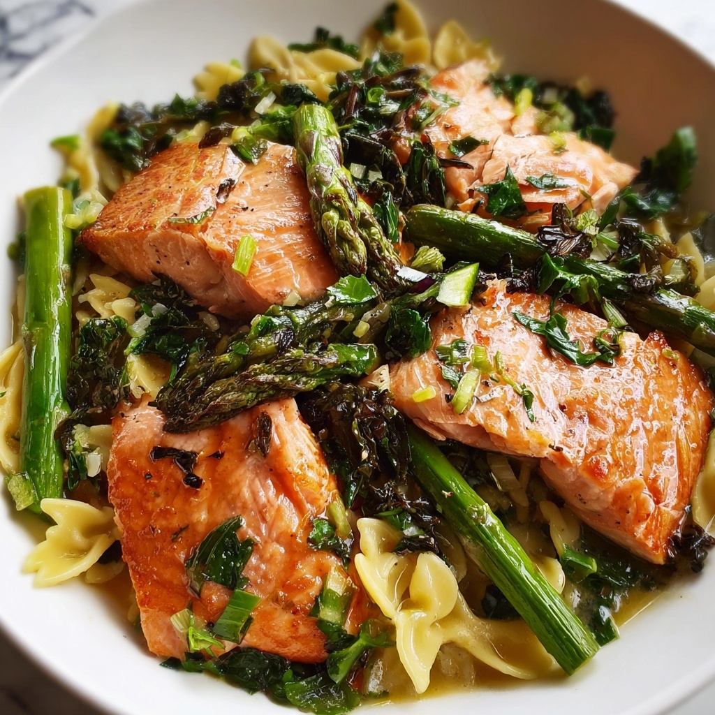 Comforting Salmon Asparagus Orzo Salad Recipe - Recipe Image
