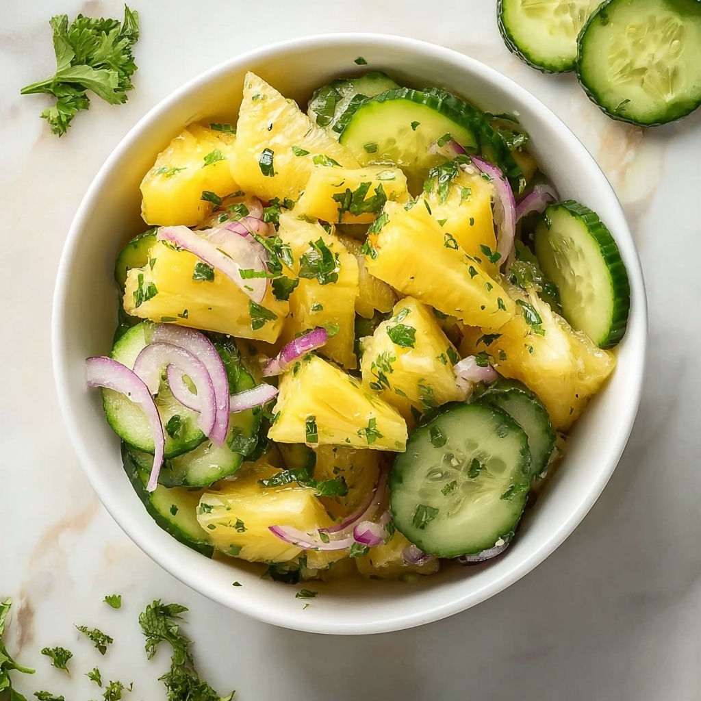 Zesty Pineapple Cucumber Salad for Refreshing Summer Bliss Recipe - Recipe Image