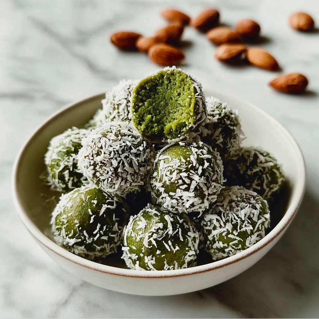 Delicious Matcha Coconut Protein Balls for Quick Energy Boost Recipe - Recipe Image