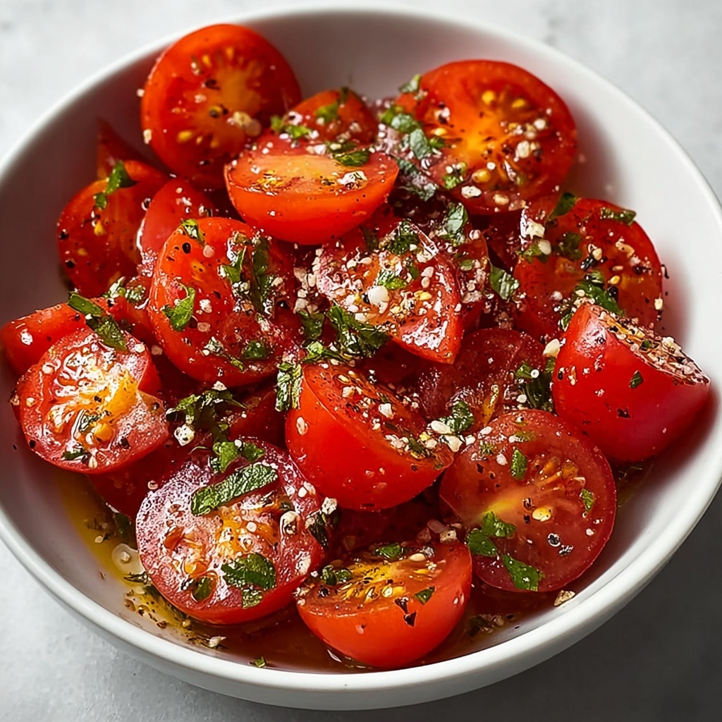 Refreshing Tomato Garlic Salad for Your Summer Feast Recipe - Recipe Image