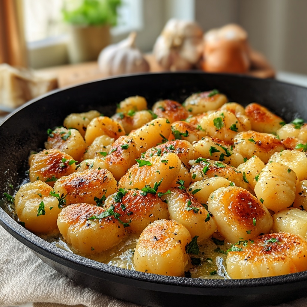 Garlic Chicken Gnocchi Skillet Recipe - Recipe Image