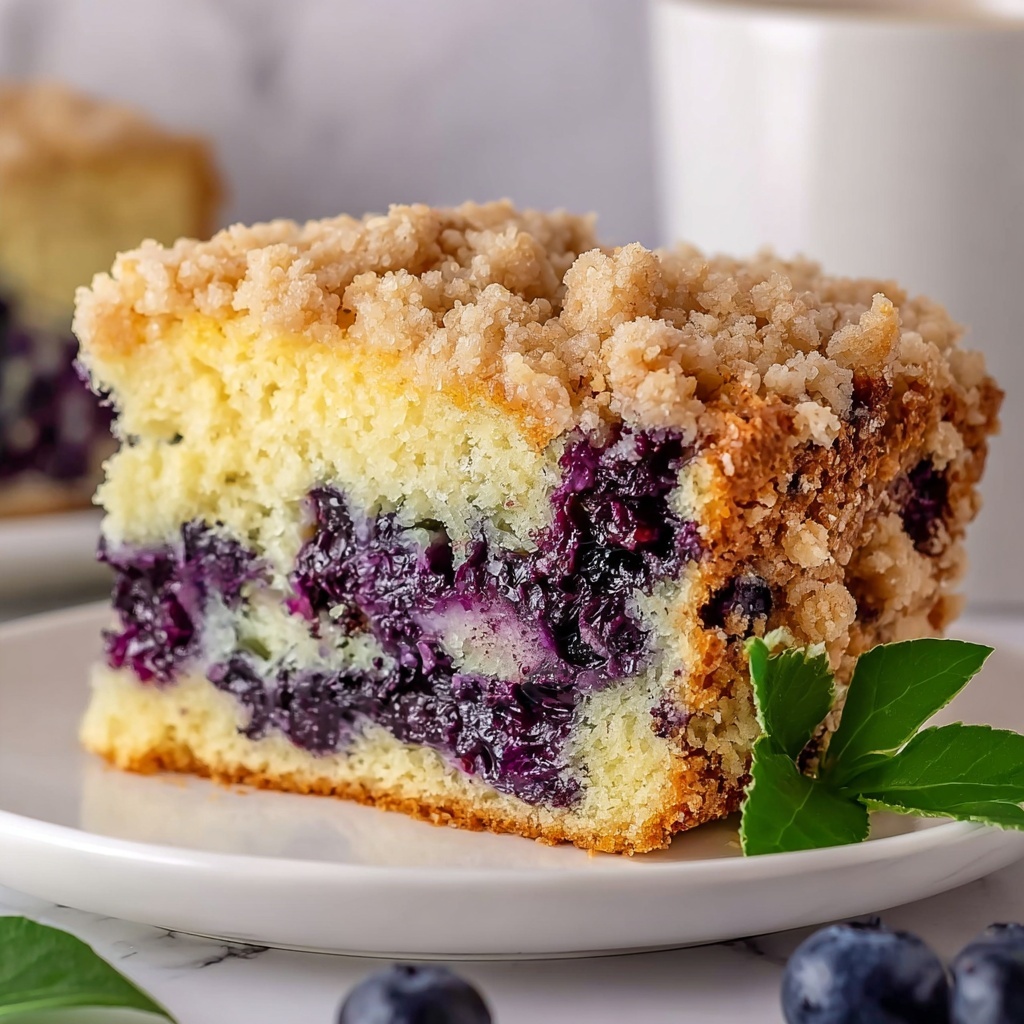 Blueberry Breakfast Cake with Lemon and Walnut Topping Recipe - Recipe Image
