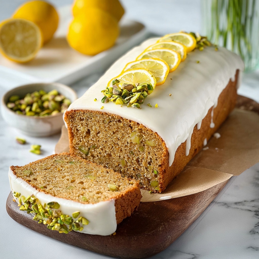 Vegan Pistachio Lemon Olive Oil Cake Recipe - Recipe Image