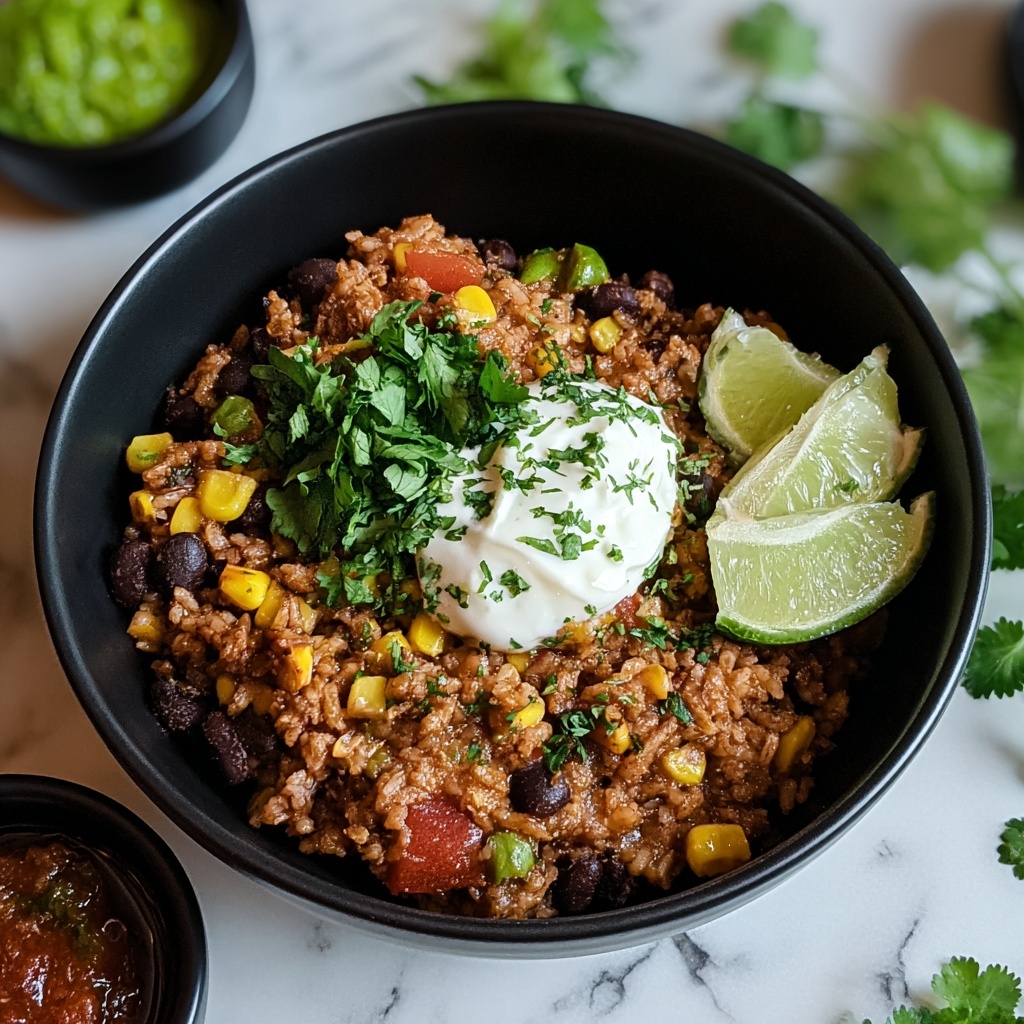 Healthy Turkey Taco Rice Bowl Recipe - Recipe Image