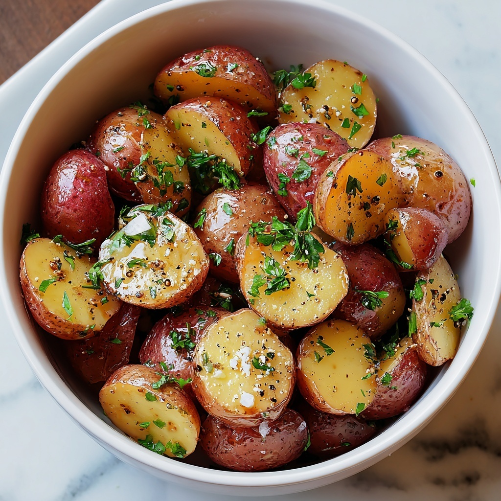 Slow Cooker Garlic Herb Potatoes with Parmesan Recipe - Recipe Image