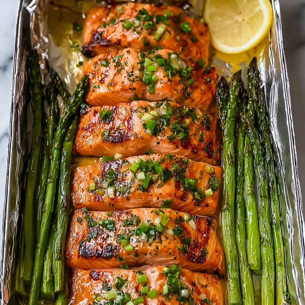 Baked Salmon in Foil with Asparagus Recipe - Recipe Image