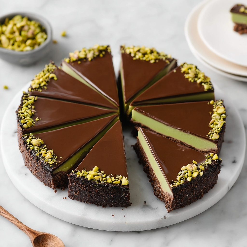No-Bake Chocolate Tart with Pistachio Paste Recipe - Recipe Image