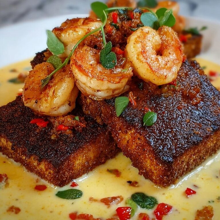 Cajun Red Snapper and Shrimp Grits with Creamy Sauce Recipe