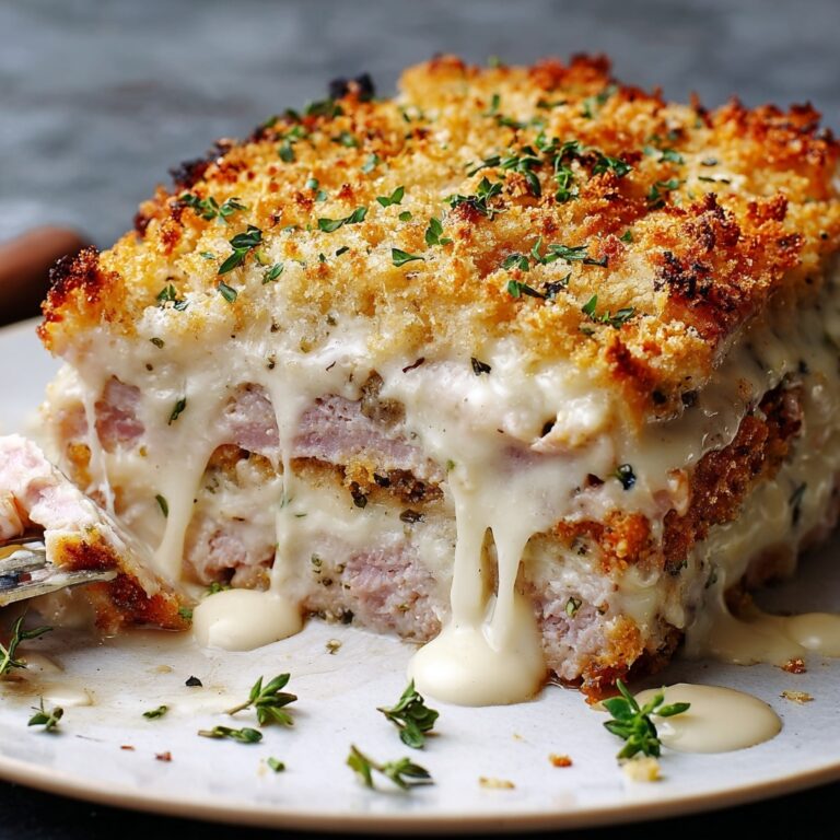Chicken Cordon Bleu Meatloaf with Creamy Dijon Gravy Recipe