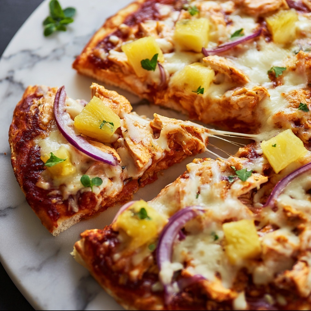 Hawaiian BBQ Chicken Pizza Recipe - Recipe Image