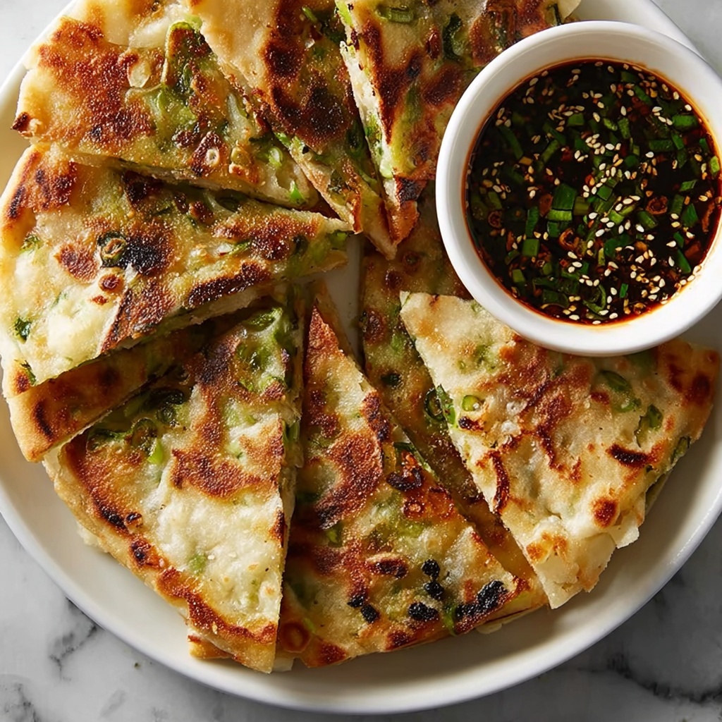 Irresistible Scallion Pancake Quesadilla with Cheesy Goodness Recipe - Recipe Image
