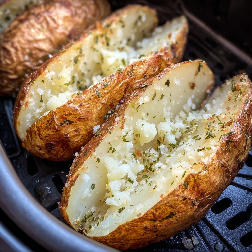 Air Fryer Baked Potatoes Recipe - Recipe Image