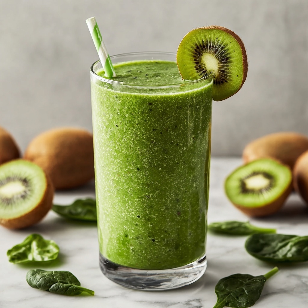 Refreshing Kiwi and Spinach Smoothie for a Vibrant Boost Recipe - Recipe Image