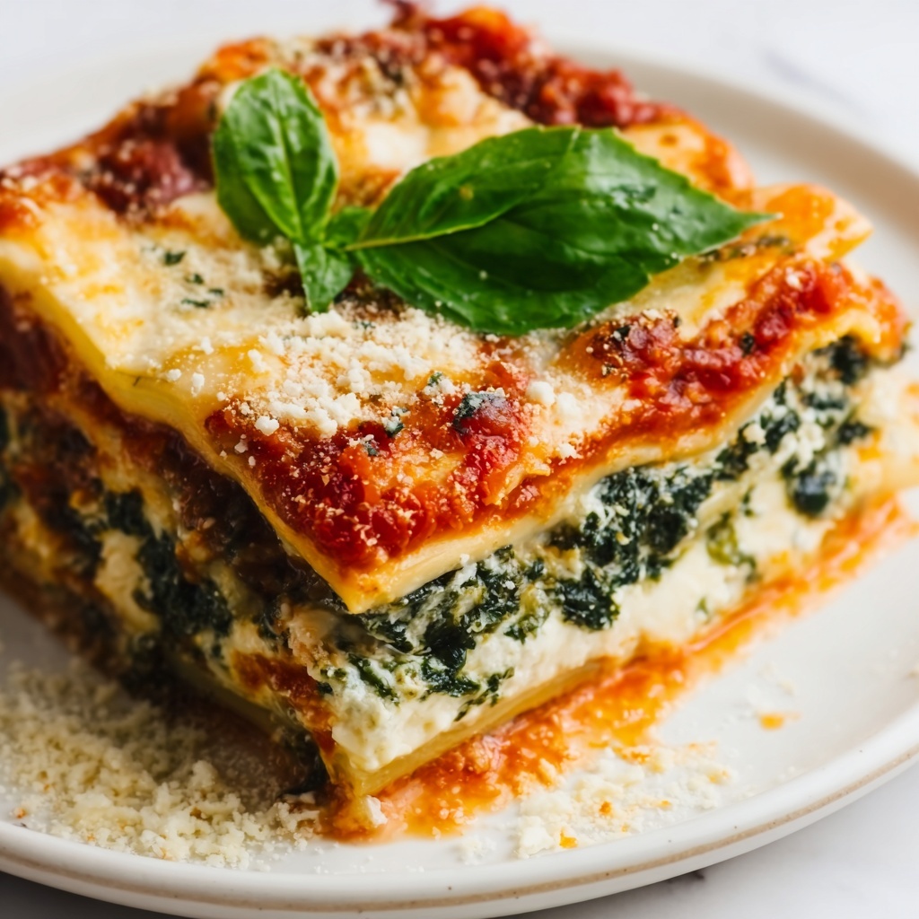 Eggplant Lasagna with Spinach and Mushrooms Recipe - Recipe Image