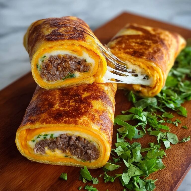 Easy Garlic Butter Beef Cheeseburger Rollups Recipe