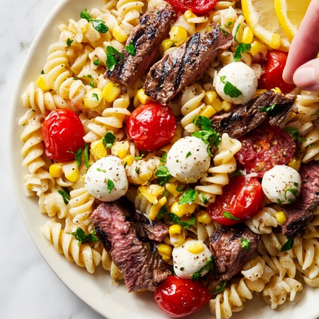Chimichurri Steak Pasta Salad Recipe - Recipe Image