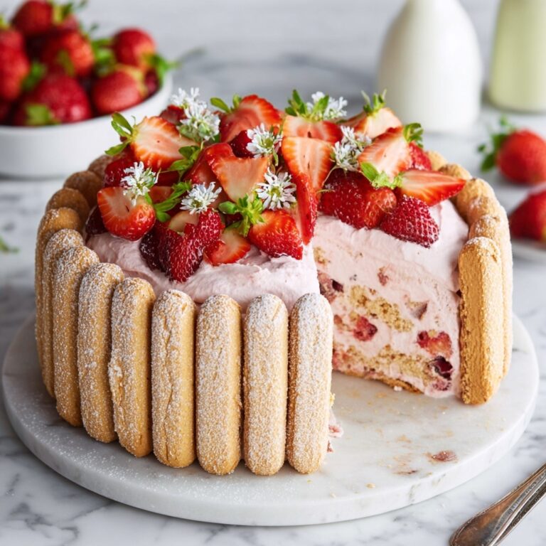 Vegan Strawberry Charlotte (Egg-Free & Gelatin-Free) Recipe