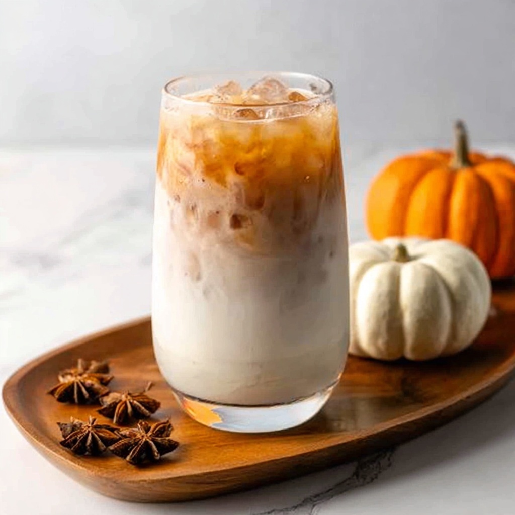 Iced Pumpkin Cream Chai Tea Latte (Starbucks Copycat) Recipe - Recipe Image