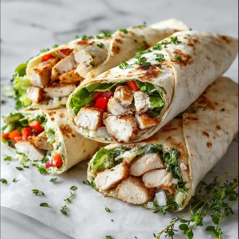 Grilled Garlic Chicken Wraps Recipe