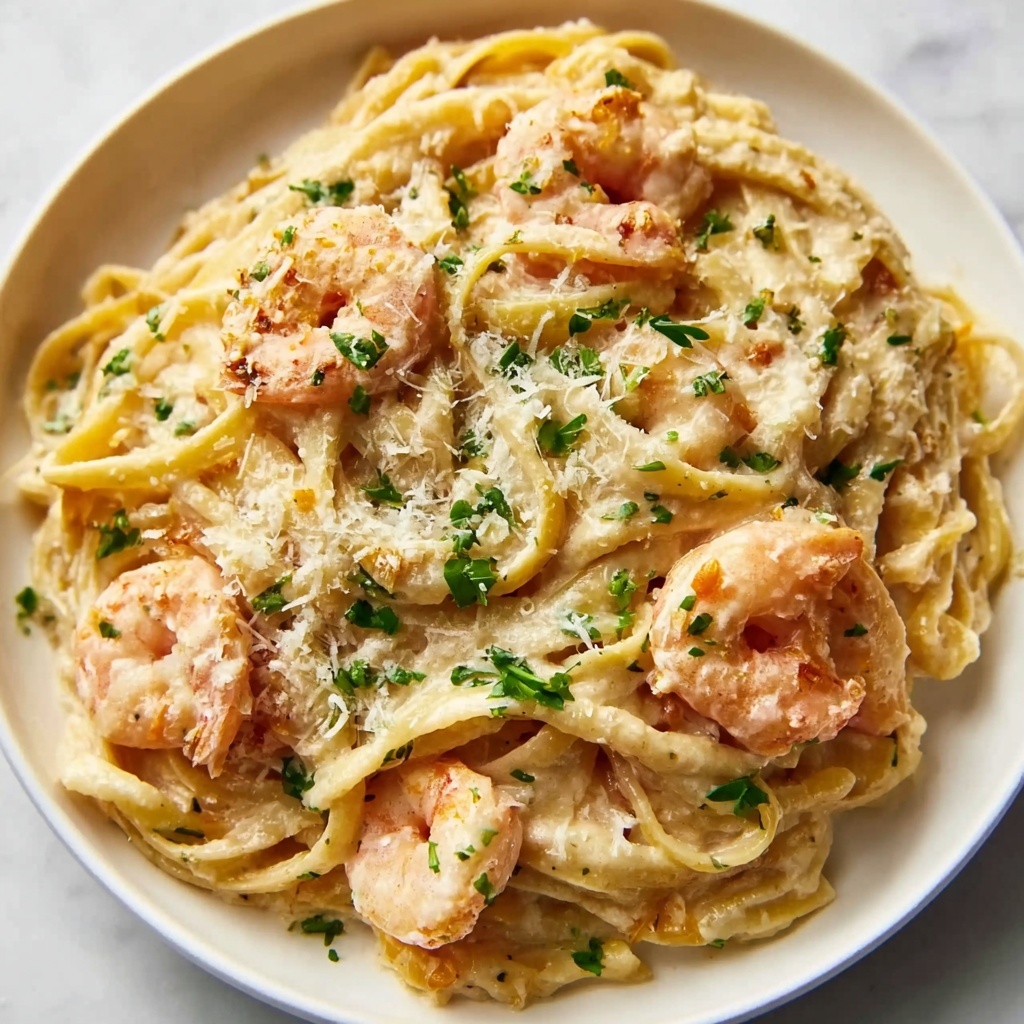 Creamy Garlic Shrimp Pasta Recipe - Recipe Image