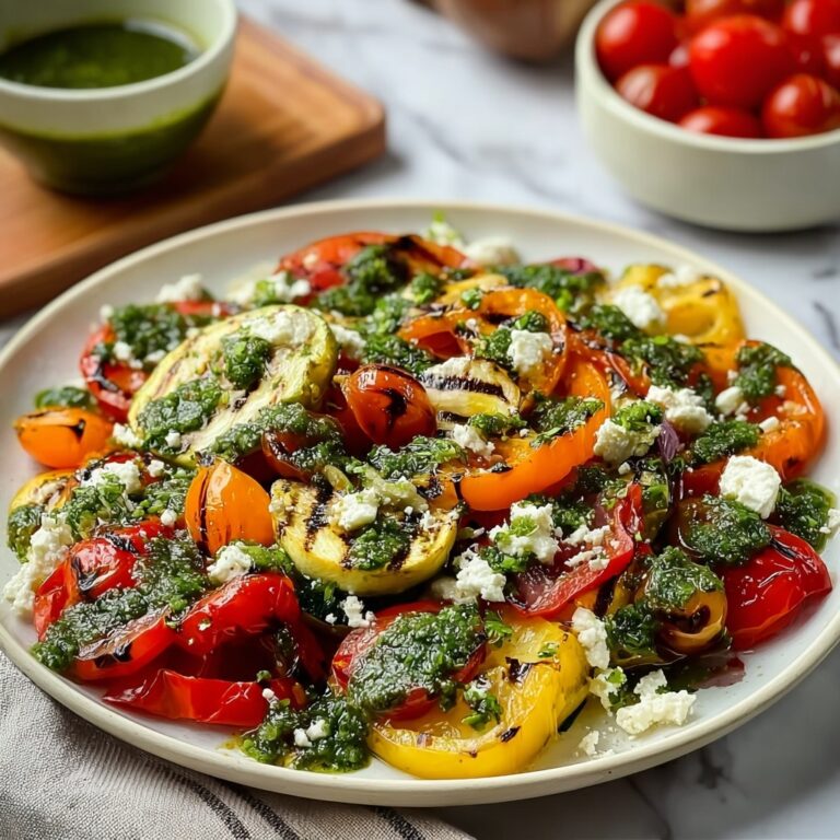 Summer Roasted Vegetable and Farro Salad with Chimichurri Dressing Recipe