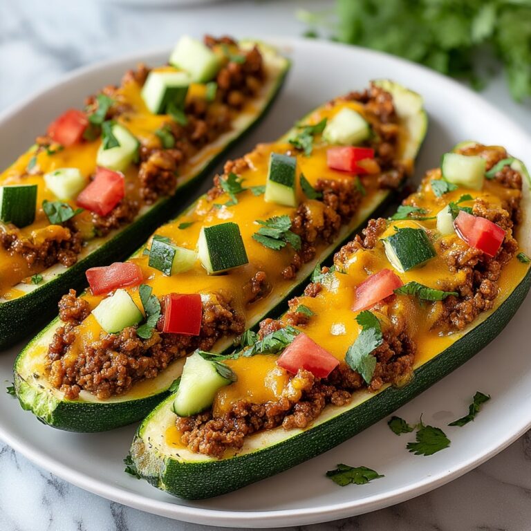 Ground Turkey Taco Stuffed Zucchini Boats Recipe