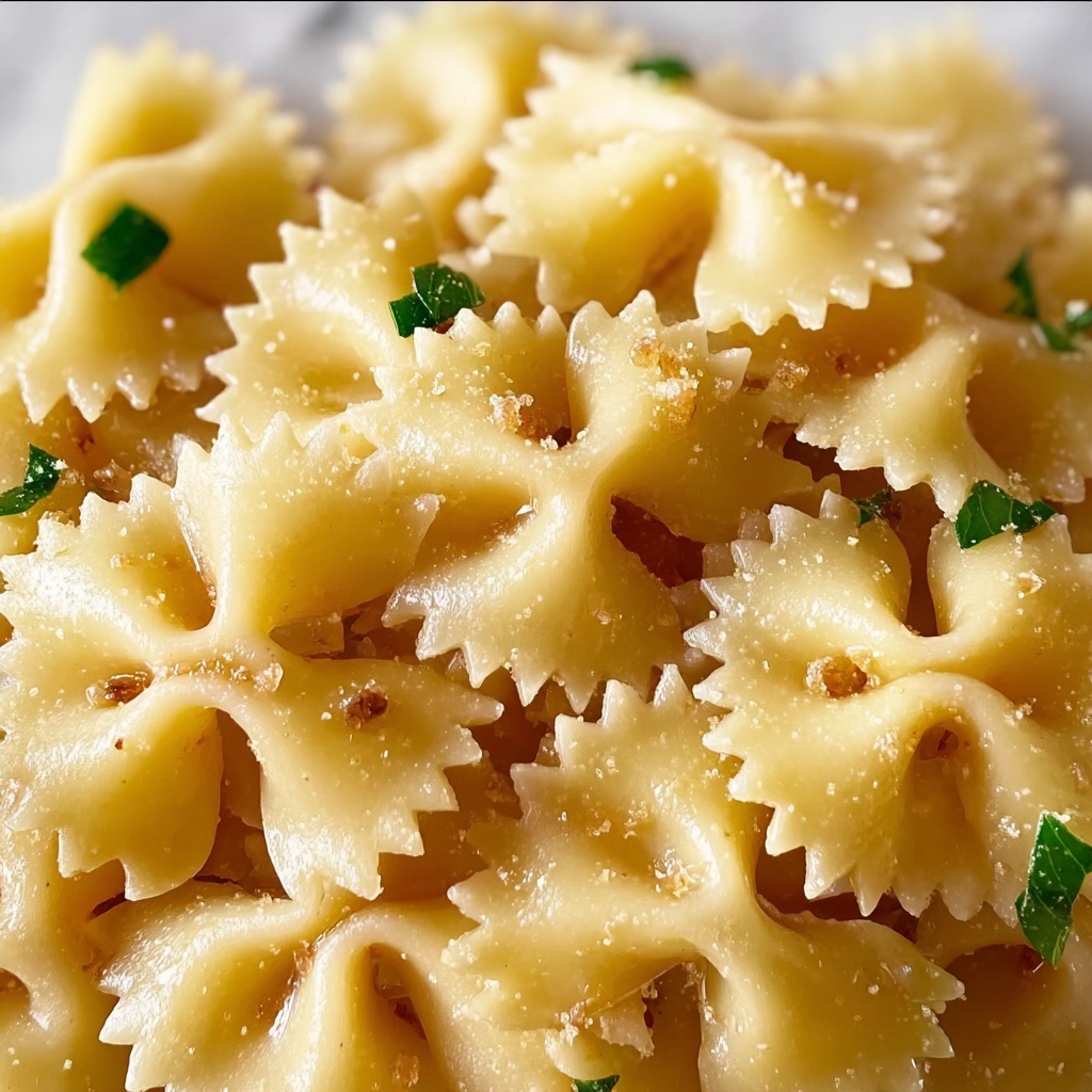Garlic Butter Bowtie Pasta Bliss Recipe - Recipe Image