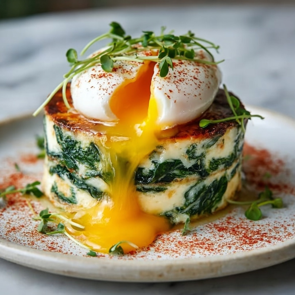 Eggs Napoleon with Avocado, Tomato, and Cheesy Baked Toast Recipe - Recipe Image